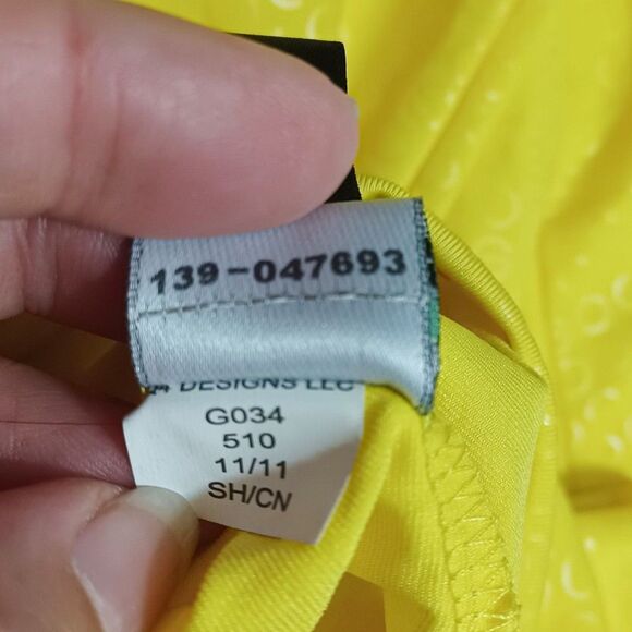 NWT Coogi Womens Plus 3X Yellow Halter Maxi Swim Cover Up Dress Plunge Backless - Picture 14 of 14